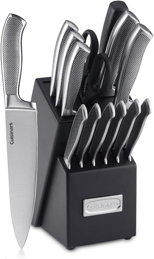 CUISINART Block Knife Set, Lightweight, Stainless Steel, Durable & Dishwasher by Cuisinart