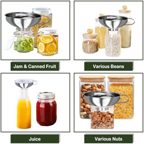 Yevior Canning Funnel for Filling Mason Jars,Bottles (5-Pack)