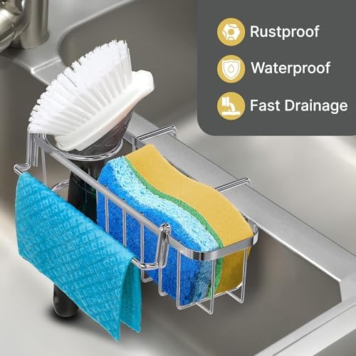 KESOL 3-in-1 Sponge Holder for Kitchen Sink