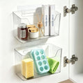 Pensino 2 Pack Adhesive Cabinet Door Organizer Storage Caddy, Clear