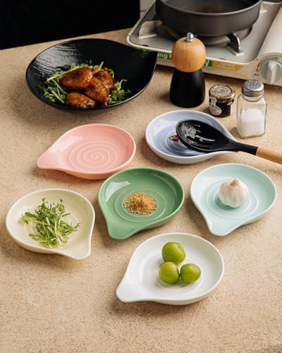 Large Ceramic Spoon Rest – 6.2 x 5.2 Inch Heat-Resistant Nonstick