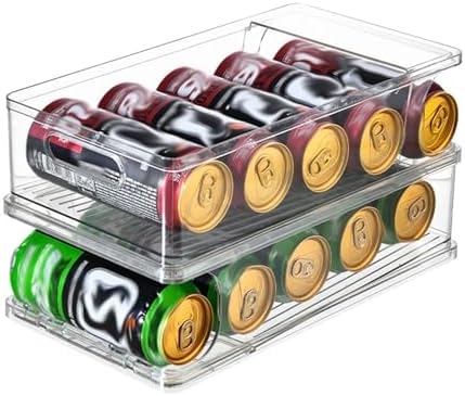 Can Dispenser For Refrigerator, Stackable Kitchen Canned Food Holder