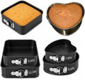 Springform Cake Pan Set of 4 Nonstick Cheesecake Pans with Removable