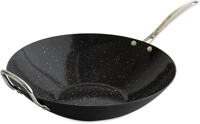 Nordic Ware Basalt Aluminized Steel Spun Wok, Ceramic Coating by NordicWare