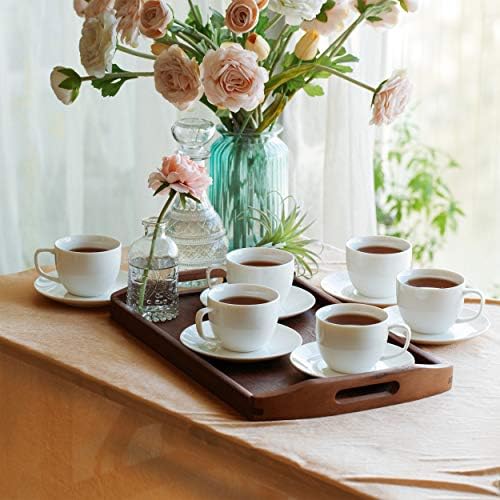 BTaT Royal Tea Set - 4 Porcelain Tea Cups (8oz), Pot (32oz), Creamer &