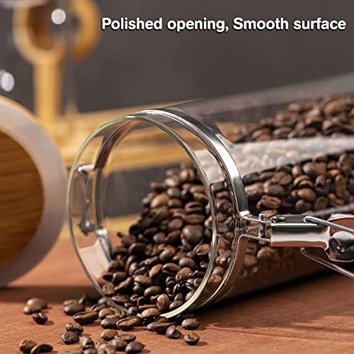 Yangbaga Coffee Container with Shelf, 2P 45OZ Glass Airtight Coffee