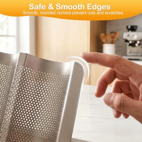 2-Pack Baguette Bread Pan, 3-Slot French Bread Baking Tray, Golden
