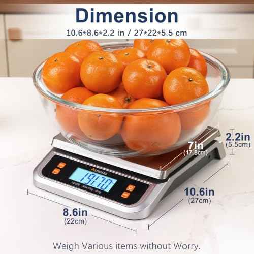 Atogou 88lb Food Scale, Commercial Kitchen Scale Plug-in Usable