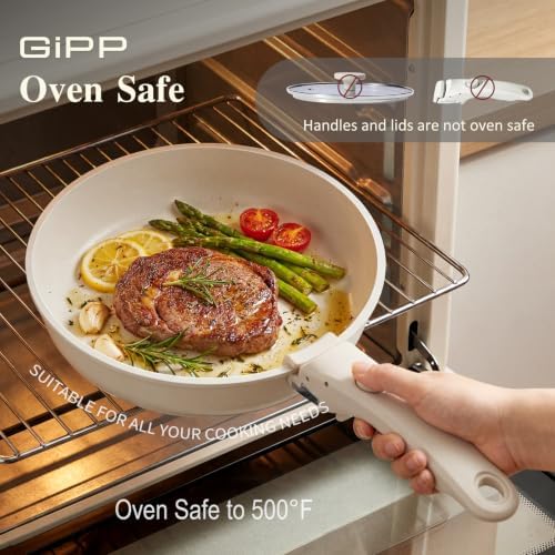 GIPP 18PCS Pots and Pans Set Non Stick Cookware Set with Detachable