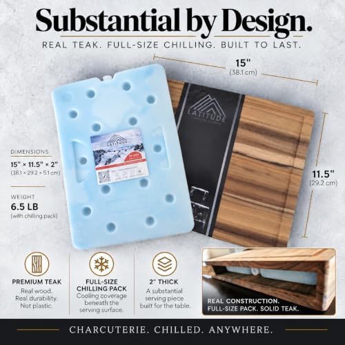 Latitude Board®- Original Chilled Charcuterie Board with a Built In