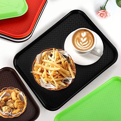 Yarlung 6 Pack Plastic Fast Food Trays, 16x12 Inches Restaurant