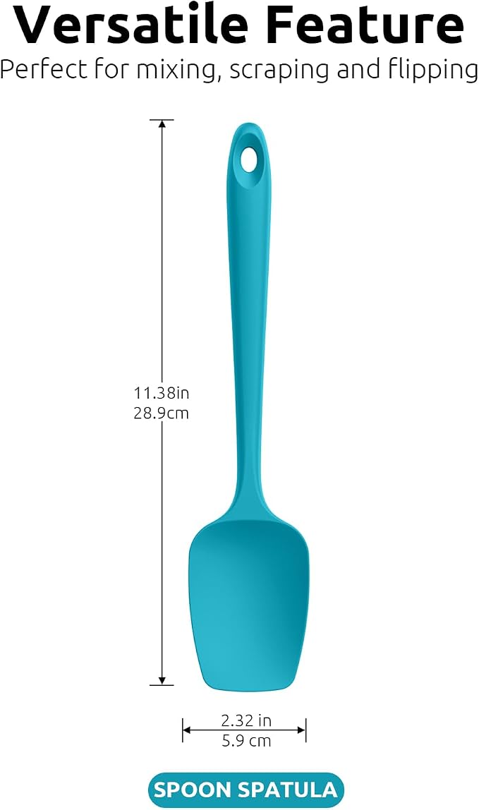 U-Taste Silicone Spoon Spatula Set, 600ºF High Heat Resistant Food Grade - Image 2