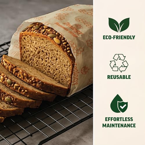 Zenlogy Beeswax Food Wrap Roll, 13 x 55 Inches, Organic Cotton