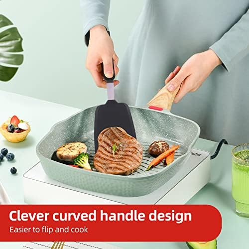 Silicone Spatula Turner Set, 3 Pack, Heat Resistant 600 °F