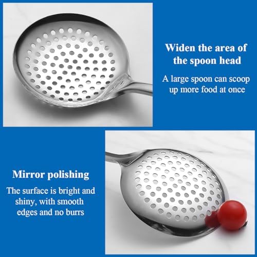 Berglander Kitchen Skimmer Slotted Spoons for Straining 2 pcs 13"