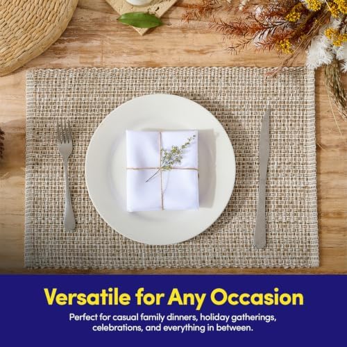 Sweet Home Collection 100% Cotton Placemats for Dining Room Rectangle