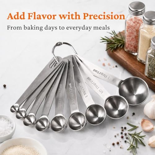 14PCS Measuring Spoons Set, 1 tbsp, 1/2 tbsp, and 1-1/16tsp Stainless