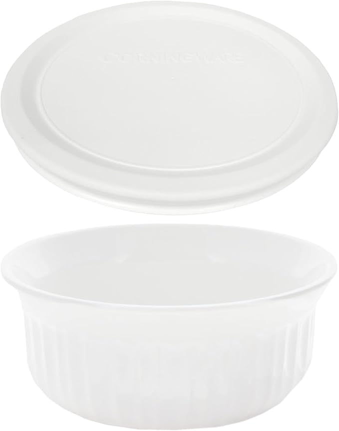 CorningWare FS16 16oz Round French White Casserole Dish w/F-16 French White - Image 5