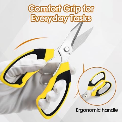 Utility Scissors 8-Inch Heavy Duty All-Purpose Shears with Protective