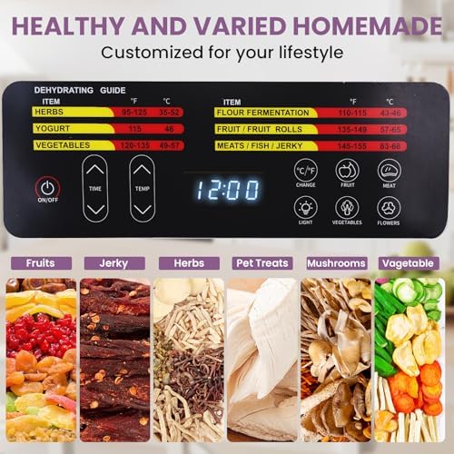 Food Dehydrator, 9 Stainless Steel Trays, 800W