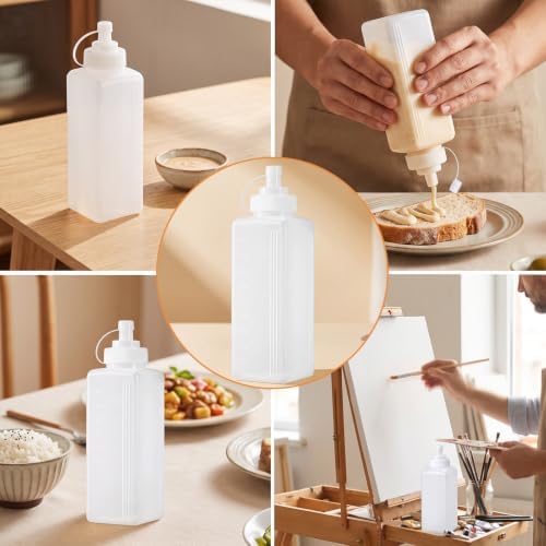 SHENLIU Wide Mouth Squeeze Bottle,33oz Salad Dressing Dispenser