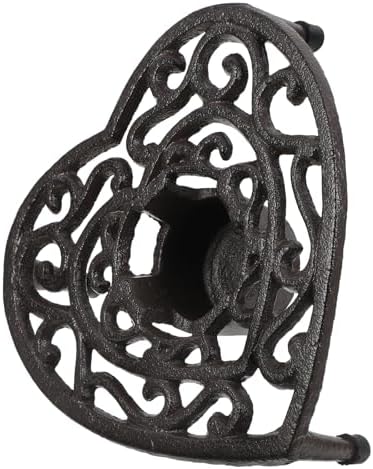 Cast Iron Teapot Warmer Tripod Rack with Tealight Holder Heart Cutout