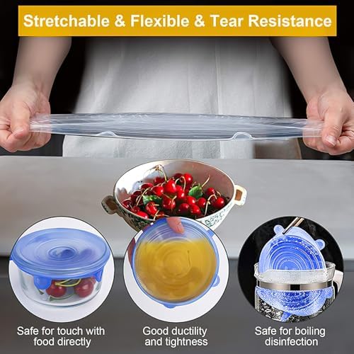 Silicone Stretch Lids 6 Pack, 6 Sizes