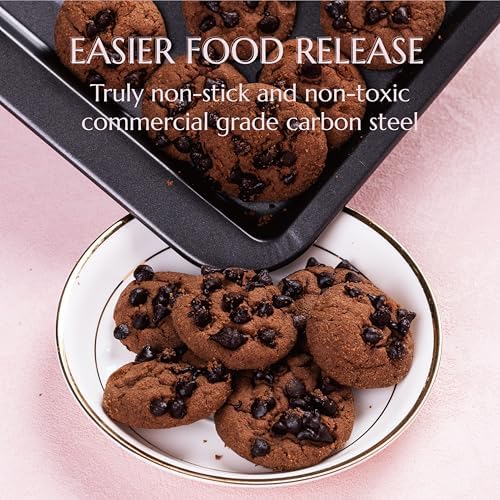 UUKRAVE Nonstick Baking Sheet Pan Set - Cookie Sheets for Oven