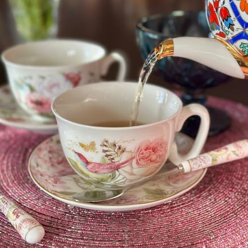 STP GOODS Bone China Tea/Coffee Cup and Saucer in Gift Box Fine Set of