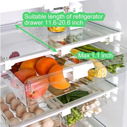 2 Pack Pull-Out Egg Holders for Refrigerator
