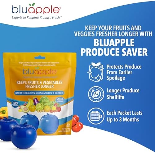 Bluapple Produce Saver for Refrigerator, 2-Pack