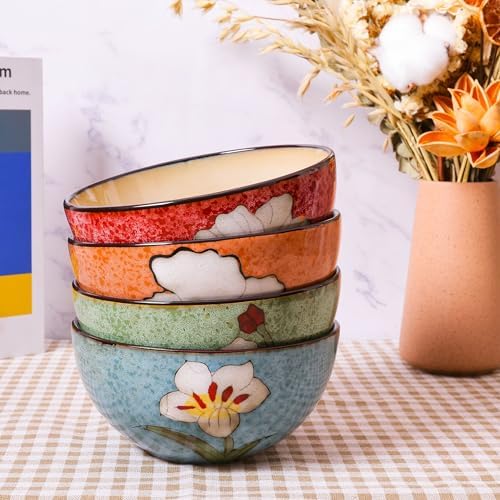 Ceramic Bowls Sets For Kitchen, 28 Ounce Mixing Bowls Ramen Bowl Set