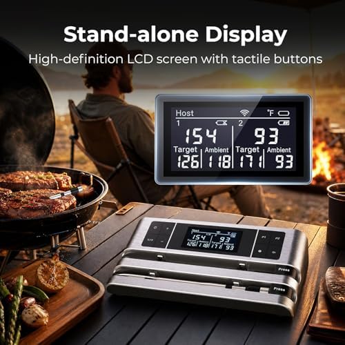 Wireless Smart Meat Thermometer, Dual-Sensor Probe
