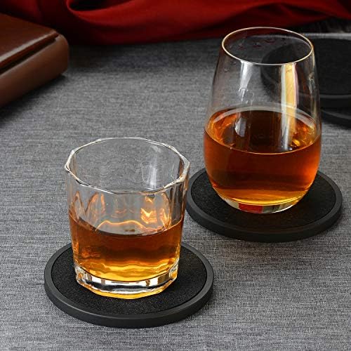 Absorbent Coasters for Drinks with Holder - 6packs, Silicone Coaster