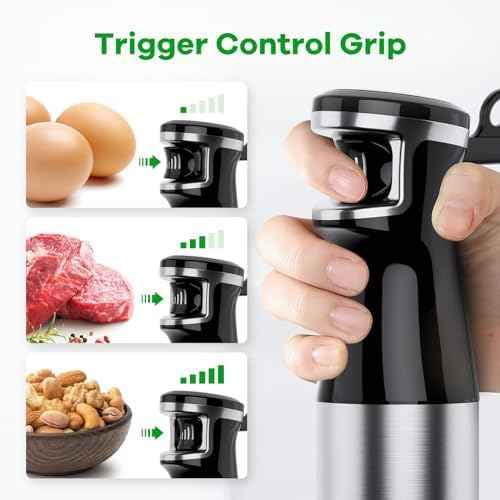 Turelar Immersion Blender Handheld Corded, 1100W 5 in 1 Hand Blender
