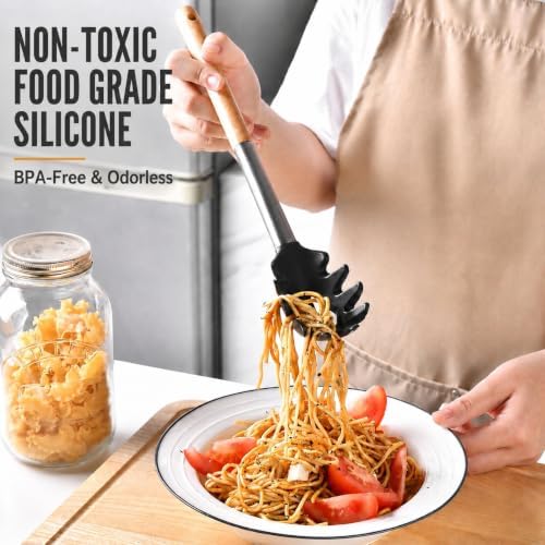 Silicone Kitchen Utensils Set, 9 Pcs Full-Size Non-Toxic Cooking