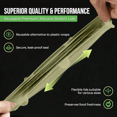 Reusable Silicone Stretch Lids, 7 Pack, Multicolor