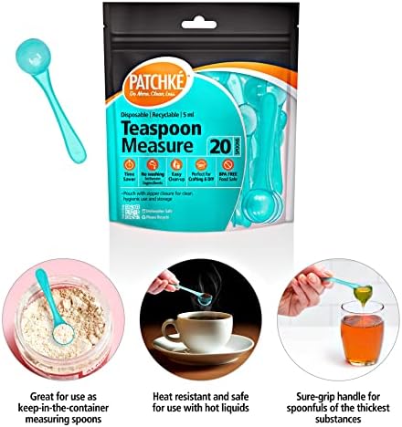40-Pack Plastic Measuring Spoons Set – 20 × Teaspoons + 20 ×