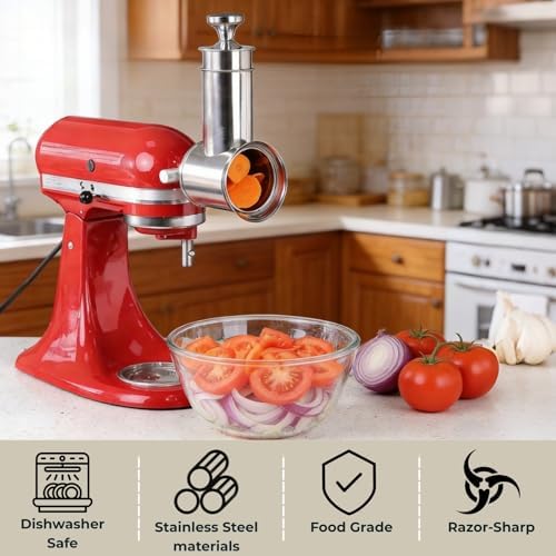 KitchenAid Stand Mixer Slicer Shredder Attachment, 5 Blades