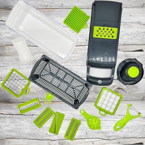 Vegetable Chopper and Spiralizer with Container