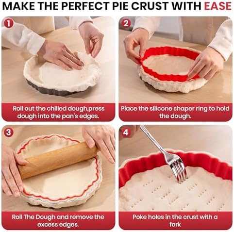 New 9 Inch Tart Pan with Removable Bottom,Non-Stick Carbon Steel