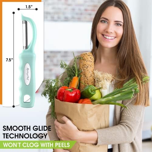 Spring Chef Premium Swivel Vegetable Peeler & Stainless Steel Magnetic