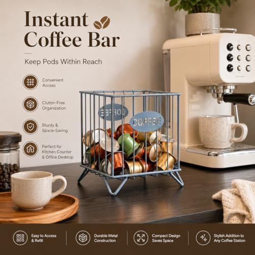 Coffee Pod Holder Organizer, K Cup Holders, Metal Storage Capsule