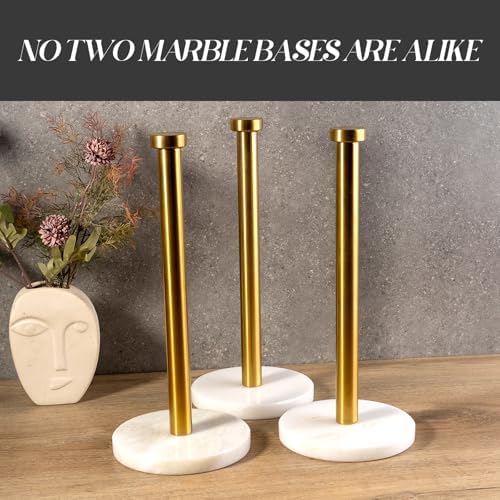 Koville Marble Paper Towel Holder, 6" Stone Base
