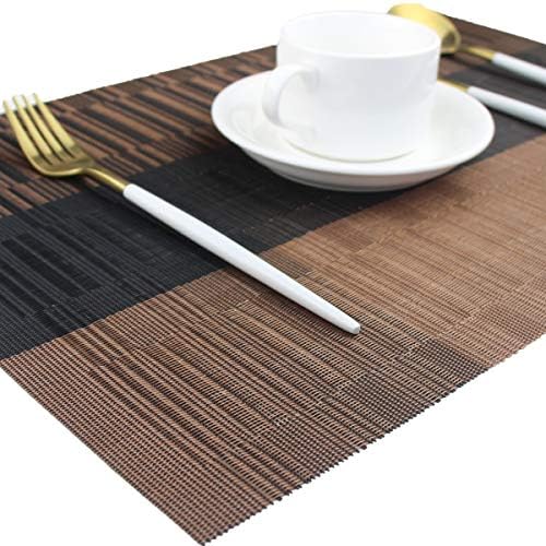 PIGCHCY Placemats,Durable Placemats for Dining Table,Washable Woven