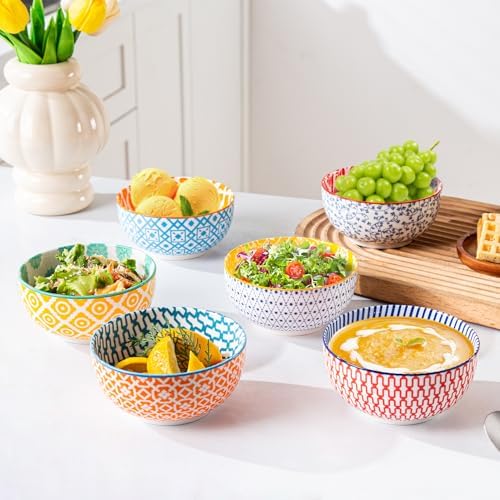 11 Oz Ceramic Small Dessert Bowls Set of 6