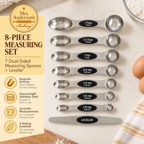 Mrs. Anderson’s Baking Dual-Sided Magnetic Measuring Spoons and