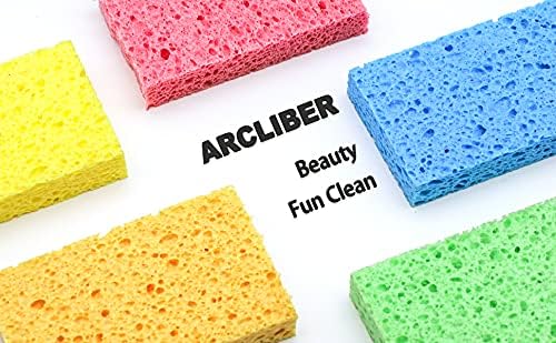 ARCLIBER Kitchen Sponge, Heavy Duty Color Cellulose Sponge, Clean Tough Messes - Image 2