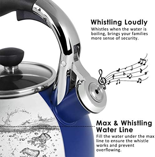 Rorence 2.6QT Stainless Steel Whistling Tea Kettle