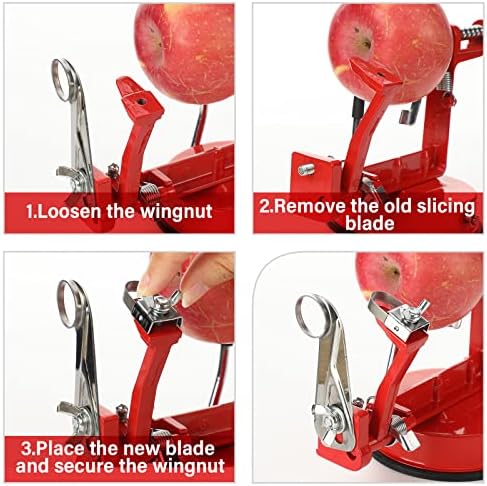 Jutom 6 Pcs Apple Peeler Corer Replacement Blades Bulk for Home